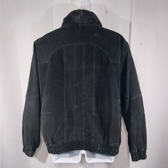 SANTA FE OUTBACK! LUXE BLACK GENUINE SUEDE LEATHER BOMBER STYLE JACKET! SZ XL - Picture 6 of 10